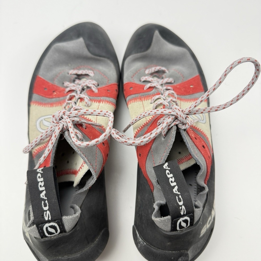 Scarpa Helix Shoes Mens 45.5 US 11 2/3 Rock Climbing Bouldering  Grey Leather - Picture 11 of 13
